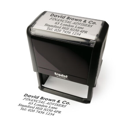 4926 - Rectangular Text Stamp 75 X 38Mm - Max 8 Lines Of Text