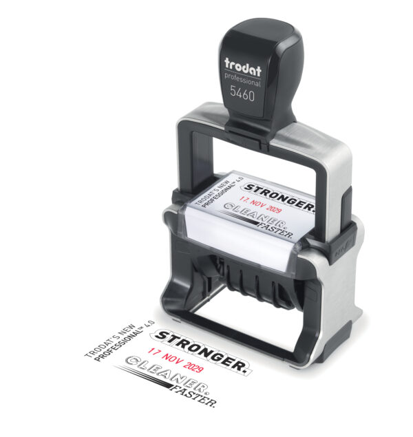 5460 - Heavy Duty Rectangular Date Stamp 56 X 33Mm - Max 6 Lines Of Text